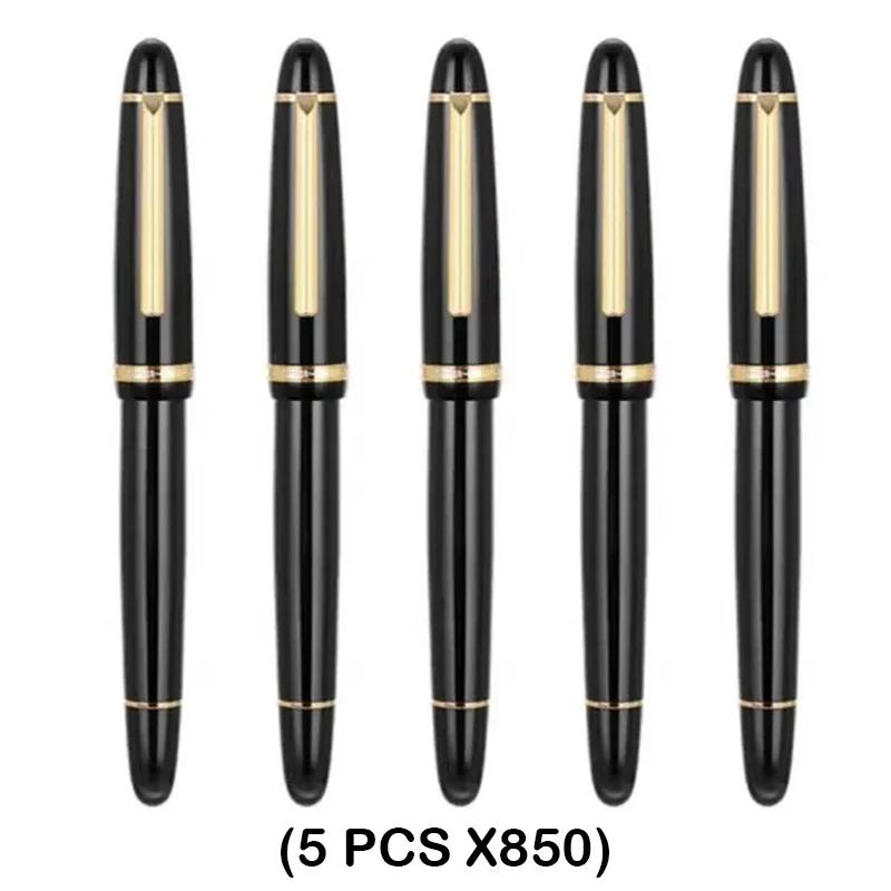 1/5 PCS JINHAO X850 Fountain Pen Black Barrel Gold Clip EF/F/M Iraurita Nib for Writing Office School Supplies Stationery