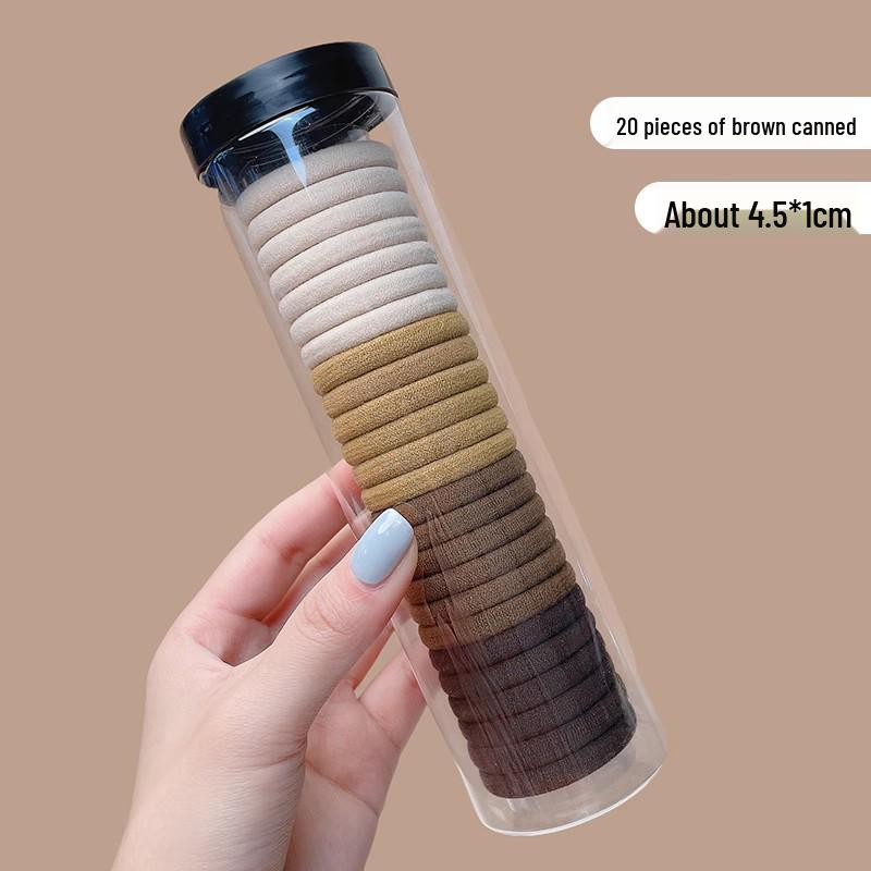 Women's Seamless Rubber Band Hair Tie - 2025 New High Ponytail, Simple Design with Leather Cover