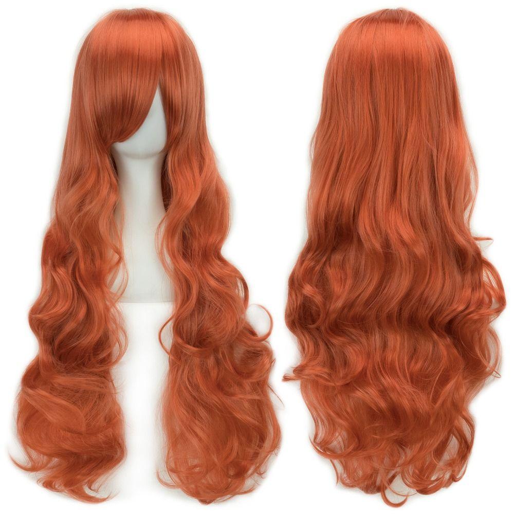 Heat Resistance Long Curly Hair 80cm Women Wave Hairpiece Universal Anime Cosplay Wigs  Halloween