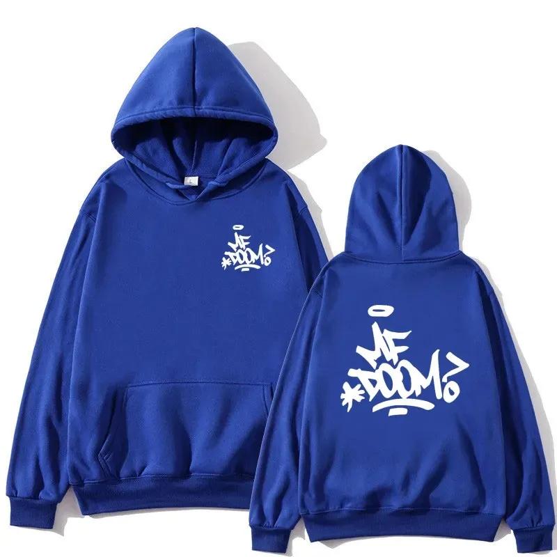 NewRapper MF Doom Madvillain Der Maskierte Mann Hoodie Harajuku Doppelseitiges Sweatshirt Herren Damen Hip Hop Übergroßer Hoodie Streetwear