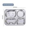 Shengjia 304 Stainless Steel Partitioned Kids Plate