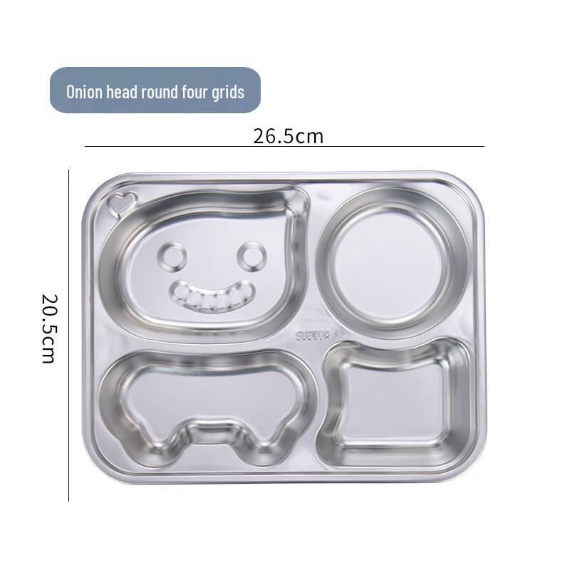 Kids Cartoon 304 Stainless Steel Divided Plate