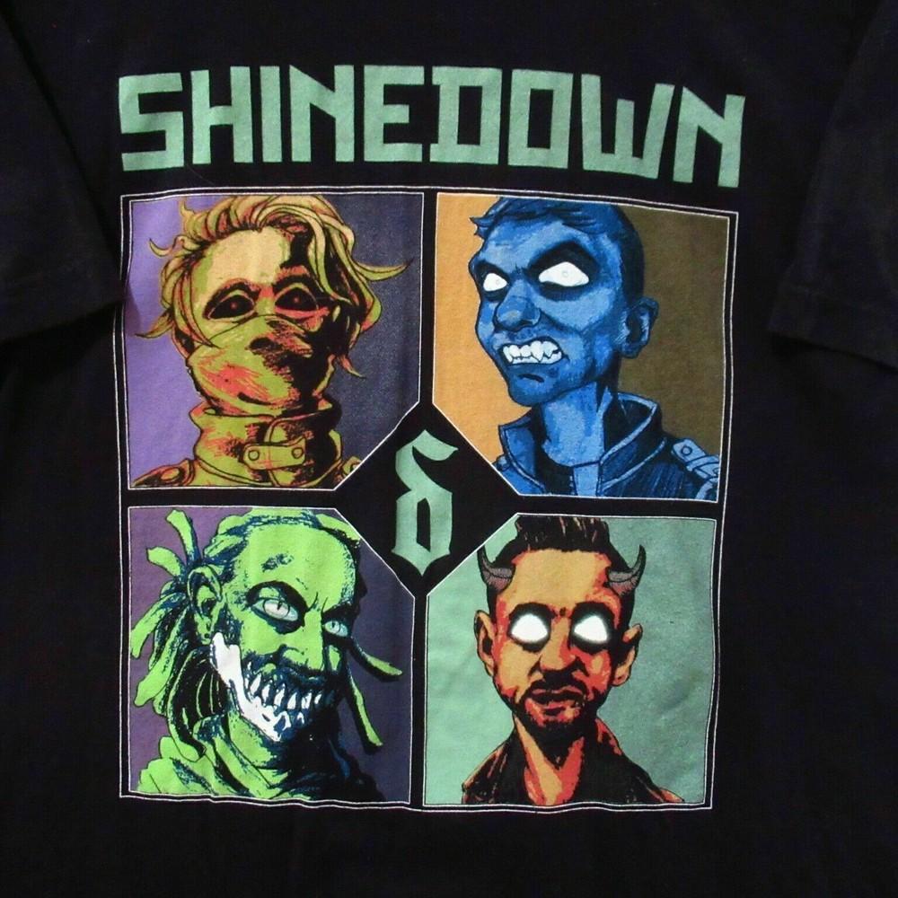 Shinedown My Monsters Are Real Attention Short Sleeve Black All Size Shirt AH10 Unisex T-Shirt S