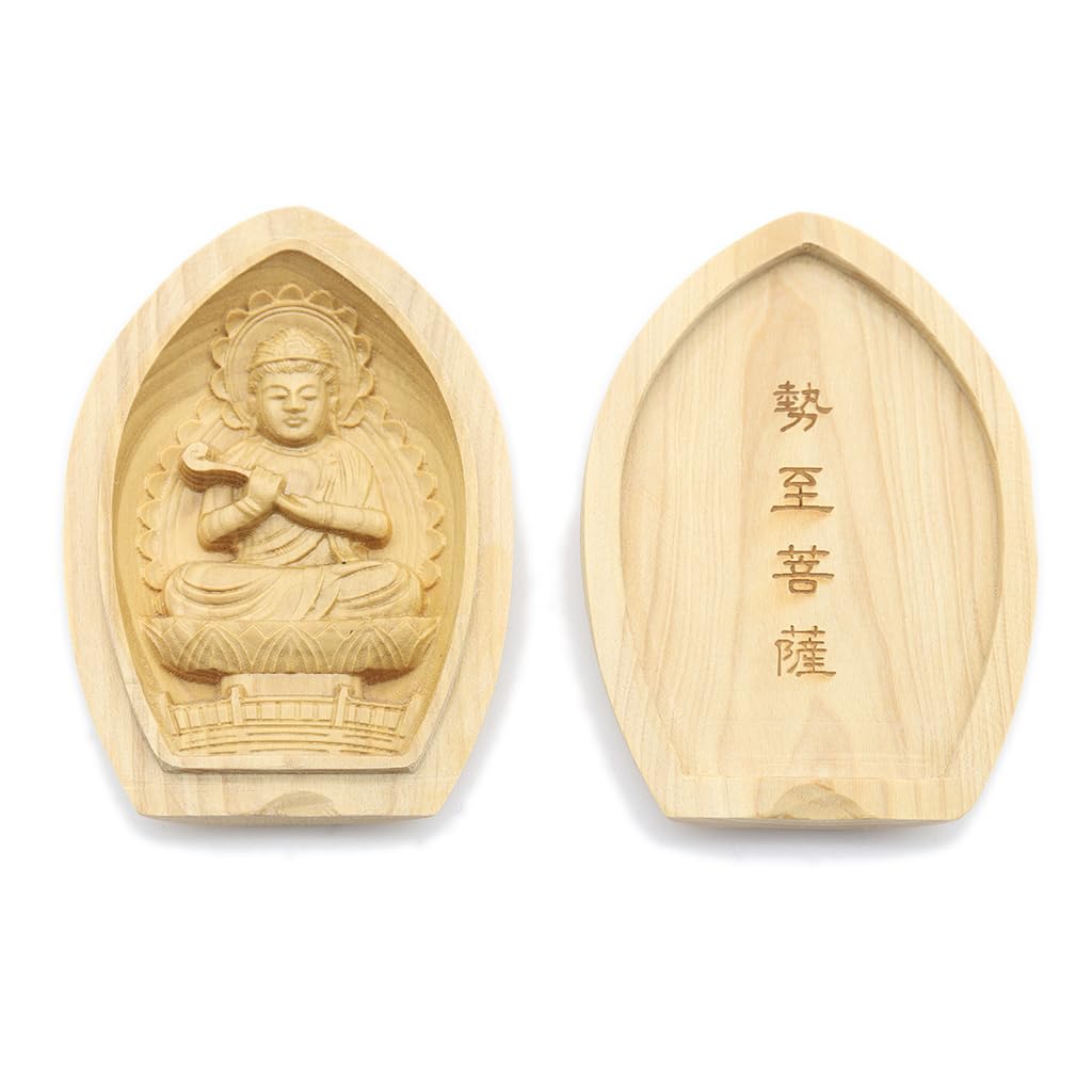 

Special Buddhist Statue Seishi Bodhisattva Incense Holder Buddha Guardian Deity of the Year of the Horse Width Boxwood Wood Carving 17530 Kurita s