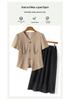 2026 Stylish Summer Dress Set for Middle-Aged and Elderly Women - Plus Size Short Sleeve Outfit