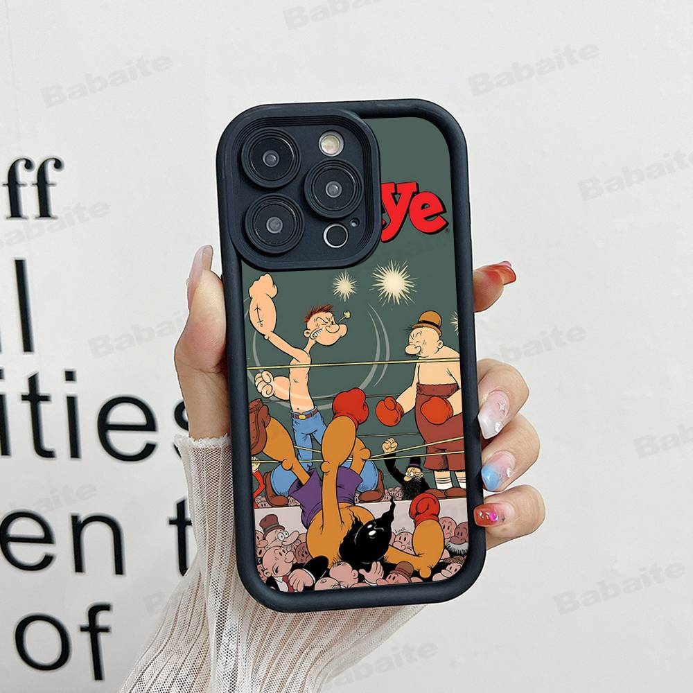 Klassische P-Popeye Comics Animation Handyhülle Für IPhone 17 16 15 14 13 12 11 Air Plus Pro Max Weiche Rückabdeckung