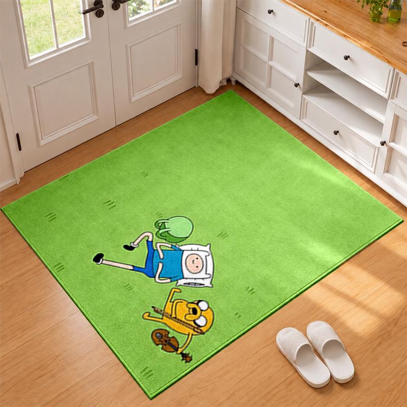 Adventure Time Carpet Door Mat for Living Room or Bedroom Protective Mat Under Chair Office Decoration Christmas Gift Birthday Present