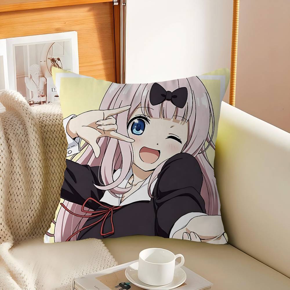 Fujiwara Chika Pillowcase Toon Gift Cushion Cover Bedroom Home Sofa Chair Seat Decor Pillow Case