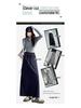 Women's Grey High-Waisted Drawstring Sports Skirt: 2025 Autumn/Winter Casual Loose Straight-Leg Half-Length.