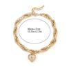 High Quality Punk Big Heart Pendant Necklace Women Fashion Statement Chunky Heavy Chain Fashion Jewelry Punk Thick Chain