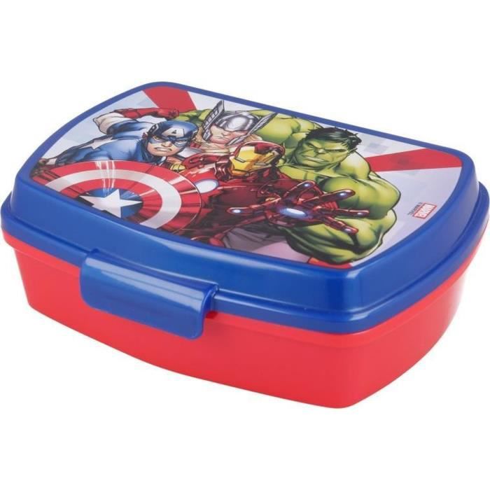 marvel boîte à lunch avengers junior 17 x 14 cm rouge/bleu