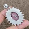 Rhodonite Gemstone Handmade 925 Sterling Silver Jewelry Pendant 2.36" KKG-735