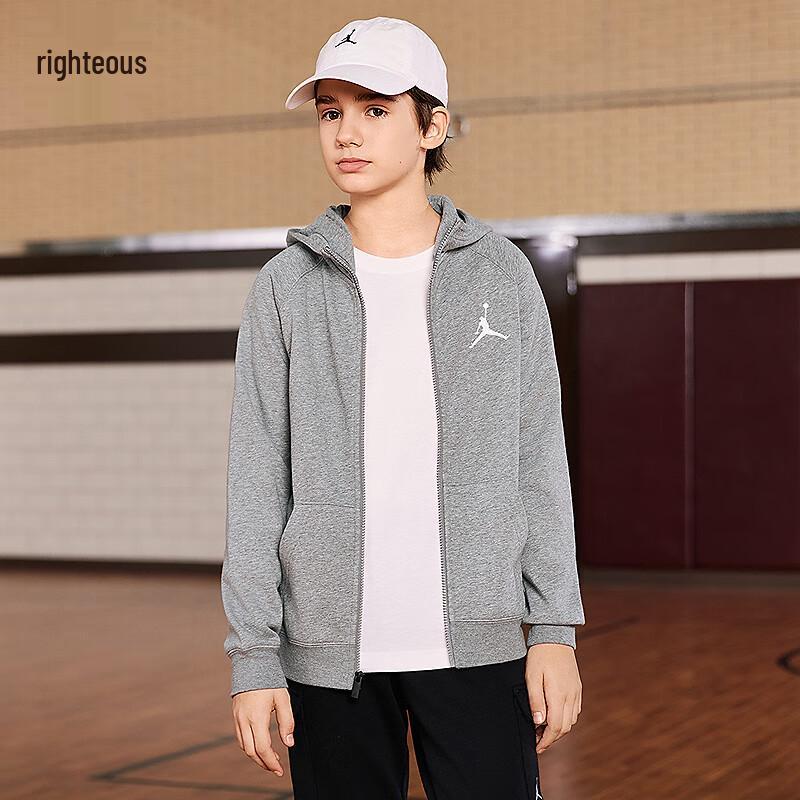 Jordan AJ Kids Hooded Fleece Zip-Up Sweatshirt S