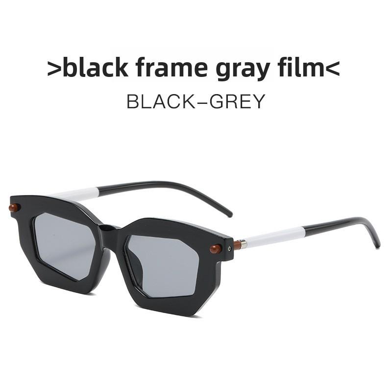 Stil ve Güneş Koruması İçin PC Lensli Klasik Siyah Fullframe Geometrik Güneş Gözlüğü