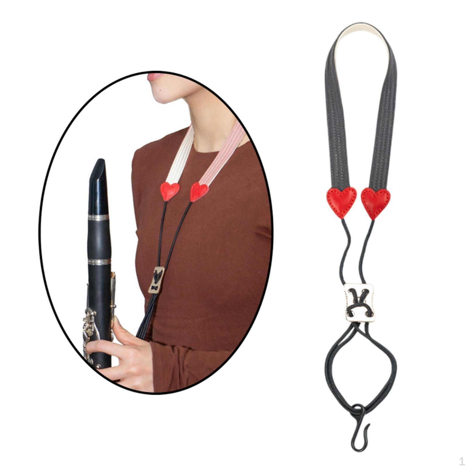 

Регулируемый ремень для кларнета на шею для духовых инструментов 44 см-58 см для всех возрастов чёрный