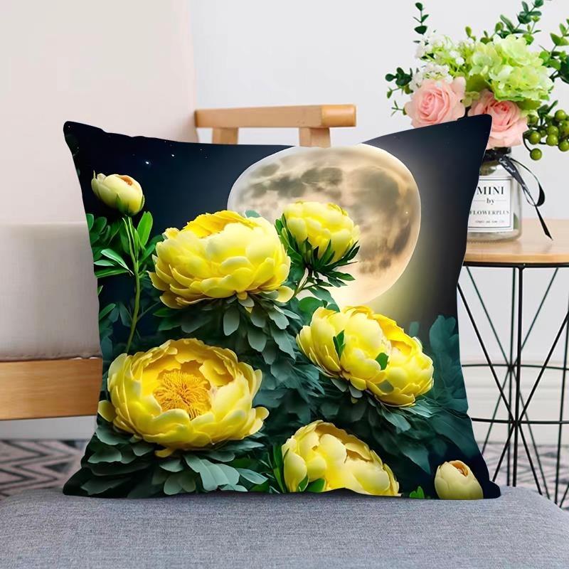 Rose Pillowcase Dormitory Decoration Office Living Room Sofa Home Pillowcase