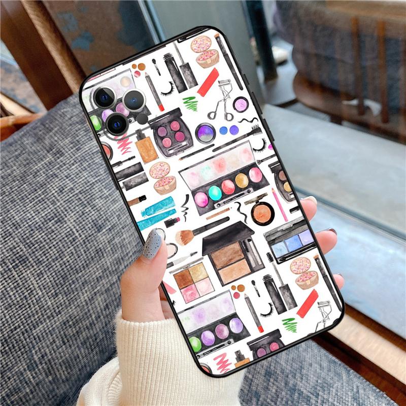 Cosmetics Nail Polish Phone Case For iPhone 11 12 13 14 15 16 Pro Max 12 13 Mini X XR XS MAX 14 Plus Cover