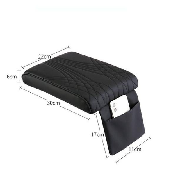 Car Armrest Pad Interior Center Console Box Cover Mat Pad PU Leather Protector