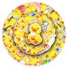 Cute Duck Cartoon Animal Decorative Stickers for Power Bank, Phone Case, and Journal Material