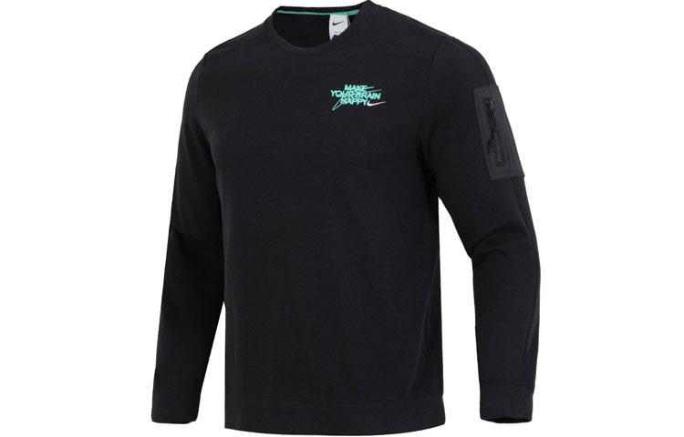 Nike Sweatshirts Men s Black Crew Neck Moderate Other DQ7867-010 M