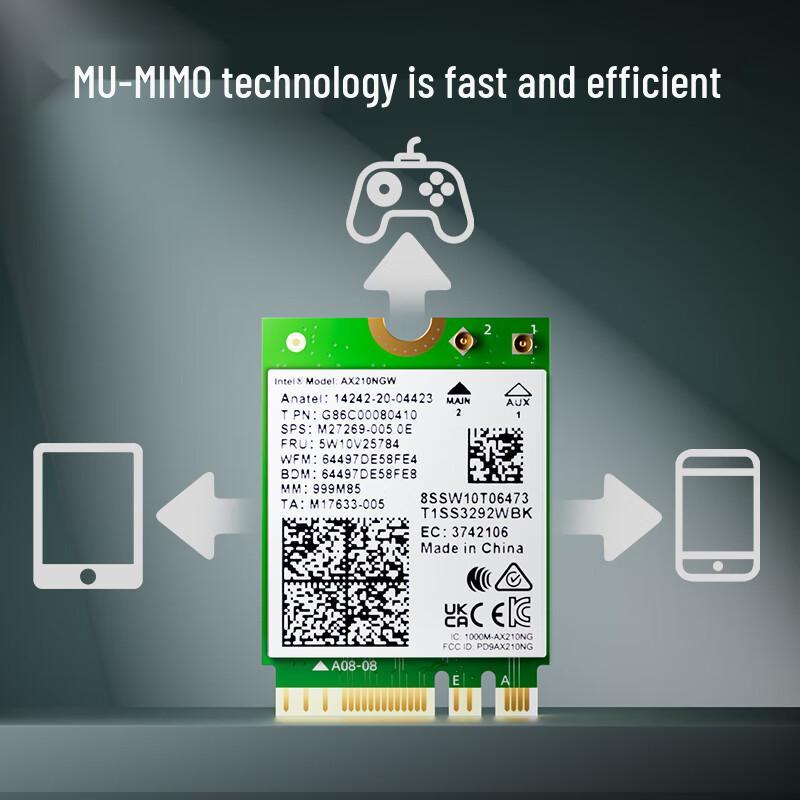 MOGE AX210 WiFi 6E M.2 Tri-Band Wireless Card with BT 5.3 (CN version)