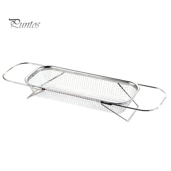 Heat Resistant Drainer Basket Sink Stainless Steel Expandable Colander Versatile Strainer for Vegetables Fruits Pasta Dishes
