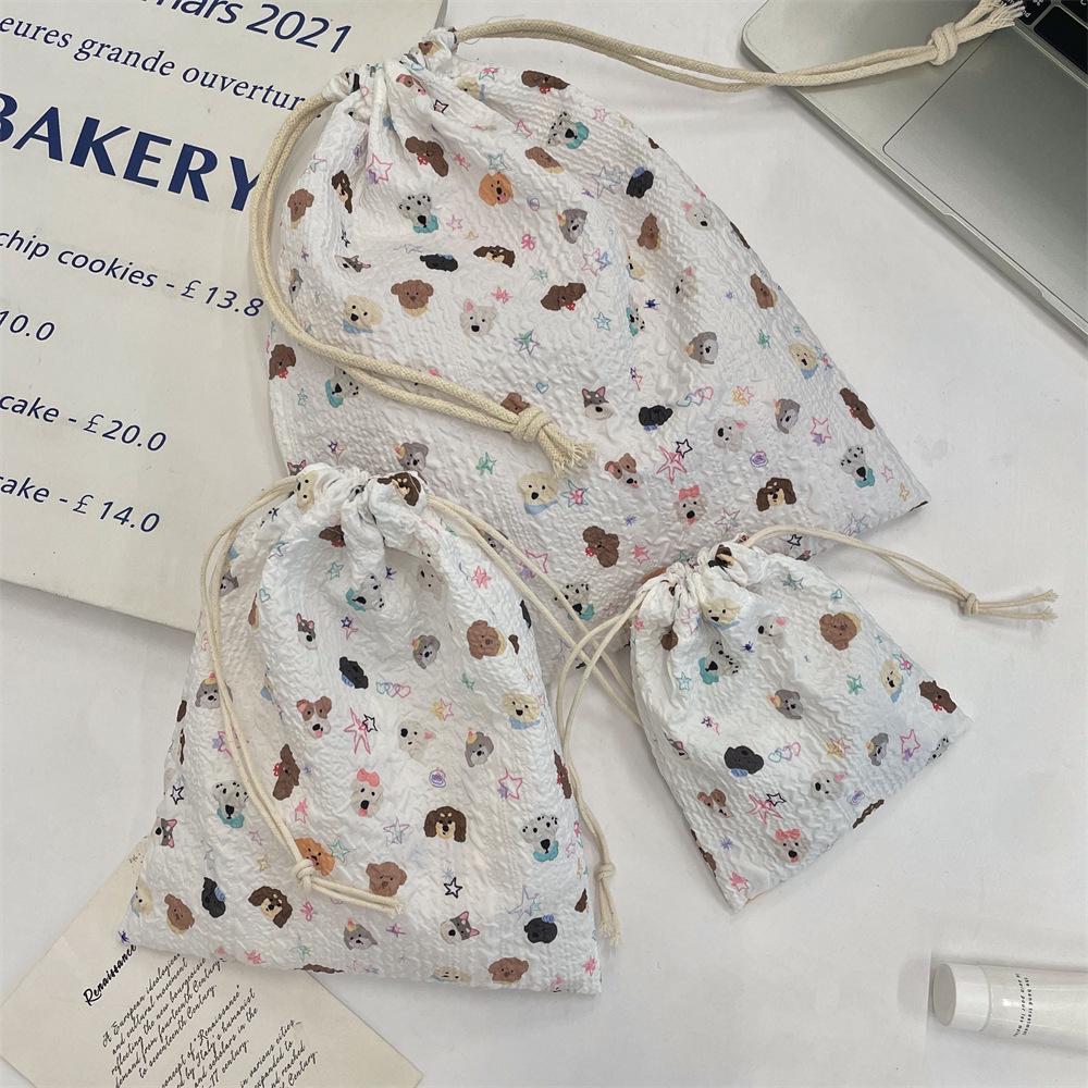 Small Cute Cartoon Drawstring Makeup & Travel Cloth Bag
