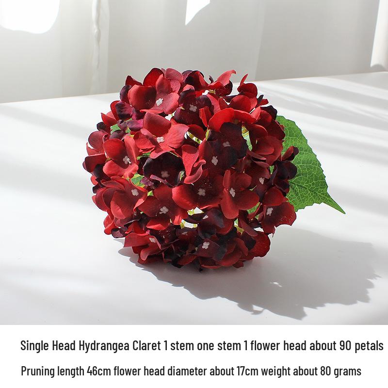 Silk Hydrangea Flowers - Decorative Artificial Ornaments for Weddings, Available in 24 Colors