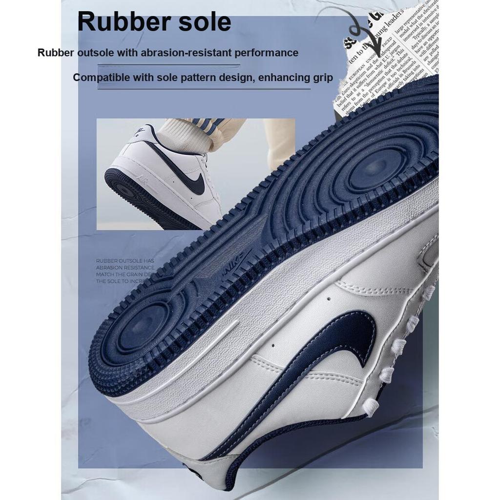 Nike Air Force 1 GS White Midnight Navy Kids Sneakers Football-Grey FV5948-104