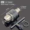 1/2"-20UNF Drill Chuck 2-13MM/1.5-10MM Quick Change 1/4" Hex Shank/SDS /1/2" Square Socket Adapter For Wrench Conversion Tools