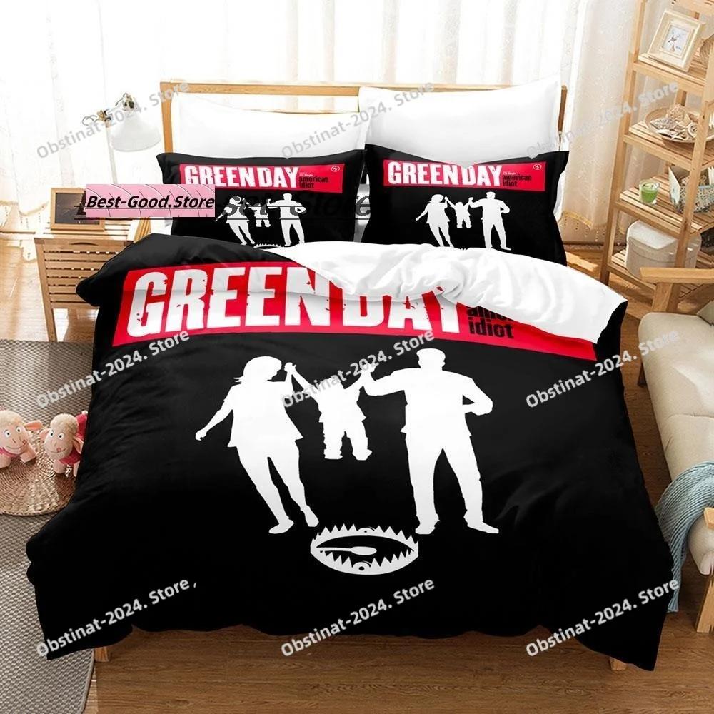 3D Green Day ' AMERICAN IDIOT Bedding Set Duvet Cover Full Queen King Size Pillowcase Bed Printed Aldult Kid Bedroom Single Twin