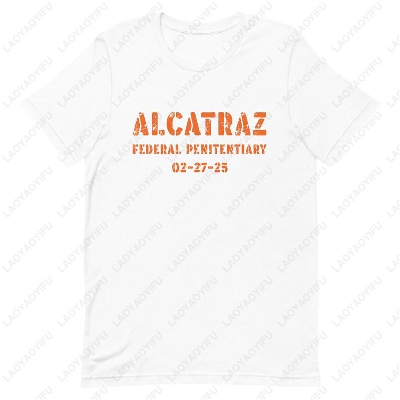 Distressed Prison TShirt San Francisco California Rock  Alcatraz Island Travel Souvenir Tee Summer Funny Print Unisex Cotton Top