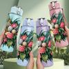 1PC Bright Mixed Color Bouquet Flower Print 750ml Color Plastic Sports Water Bottle Leakproof Flip Straw Lid Suitable for Sports Office Home Use