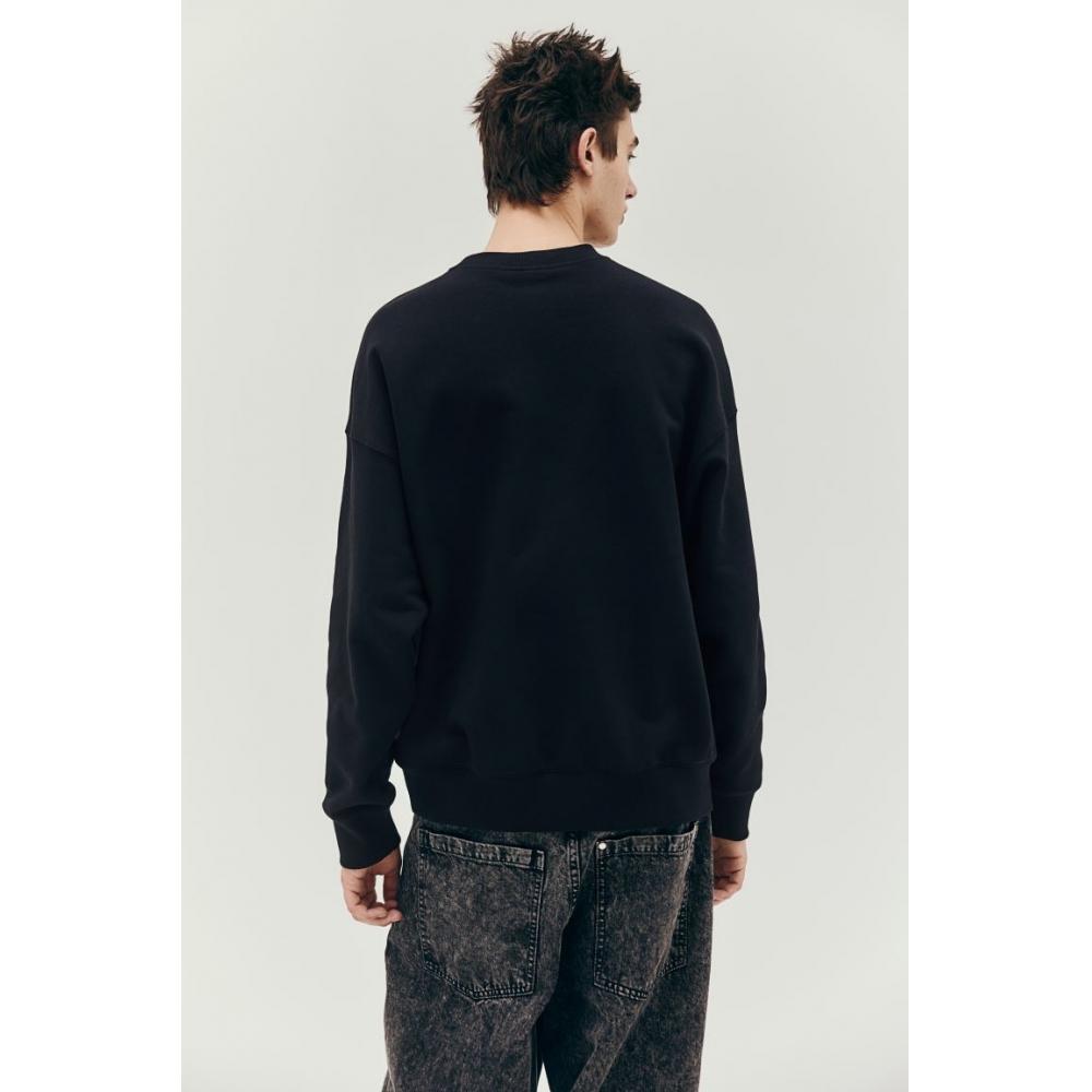 H M Oversized Fit Print sweatsHirt Black forMula 1