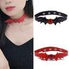 Halloween Devil Bat Wing Choker Necklace, Leather Bat Choker, Leather Collar Necklace for Women Halloween Cosplay