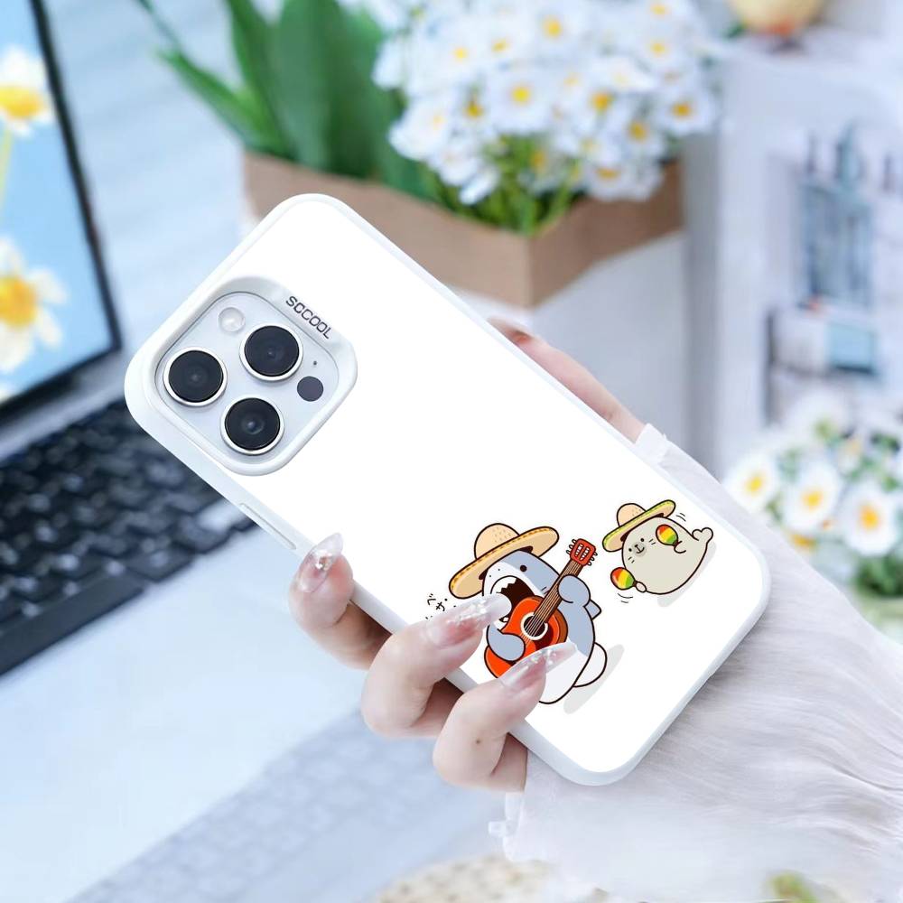

D-Милый чехол для телефона в виде акулы для IPhone 16 17 15 14 12 13 Pro Max Черный цвет Ударопрочный чехол iPhone17PRO