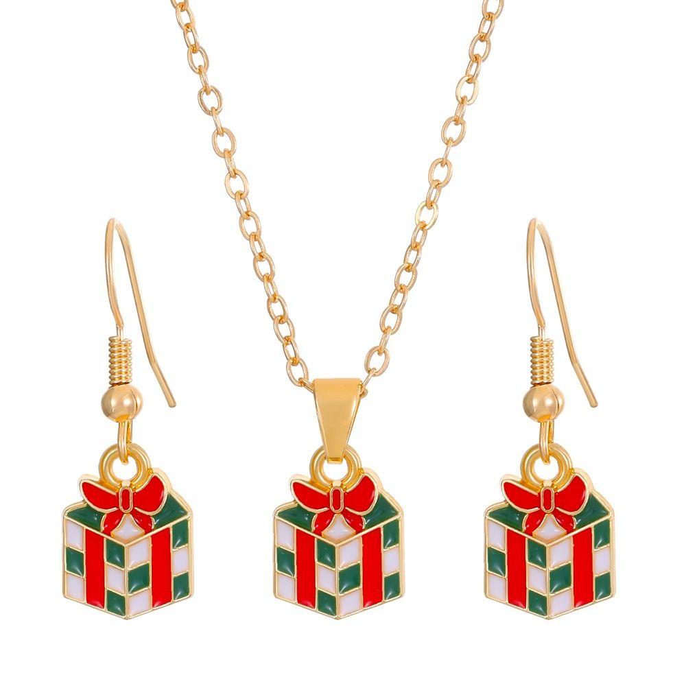 Elk Christmas  Jewelry Set Santa Xmas Dangle Earring Unique   Gift