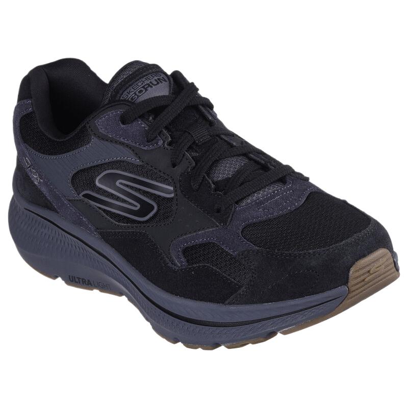 Skechers Go Run Consistent 2.0 Retro Runner V1 Comfortable Simple Versatile Low Top Running Shoes Men Sneakers Black 220872-BKCC
