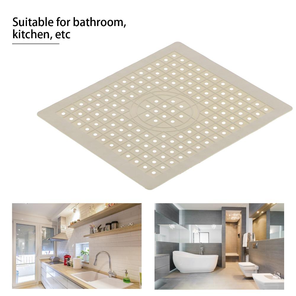 2pcs Food Grade Rubber Kitchen Sink Mat Fast Draining Sink Liner  Glassware Protection
