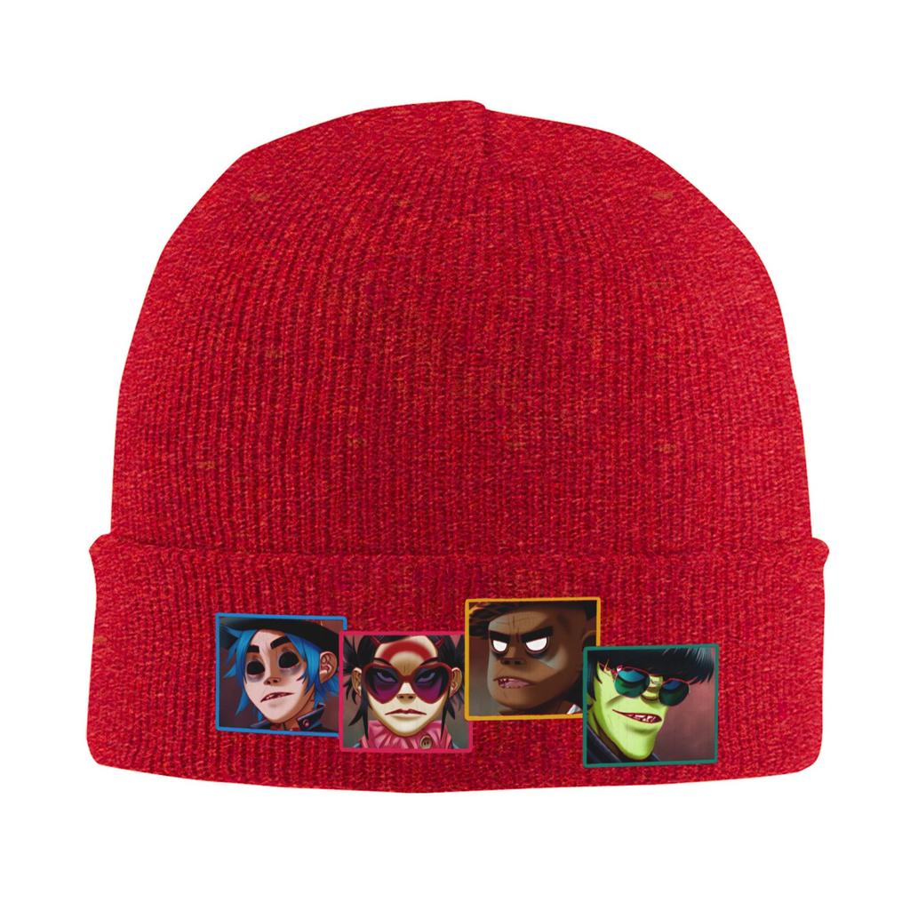 Gorillaz  Beanie Hats  Bonnet Hats Unisex Adult Casual Hippie Knit Hat Winter Printed Warm Soft Caps