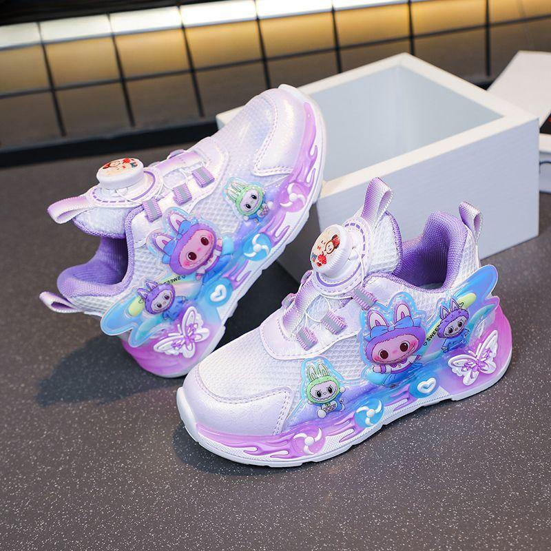 

Осенние дышащие сетчатые мультяшные спортивные туфли для девочек, детские модные туфли принцессы 32