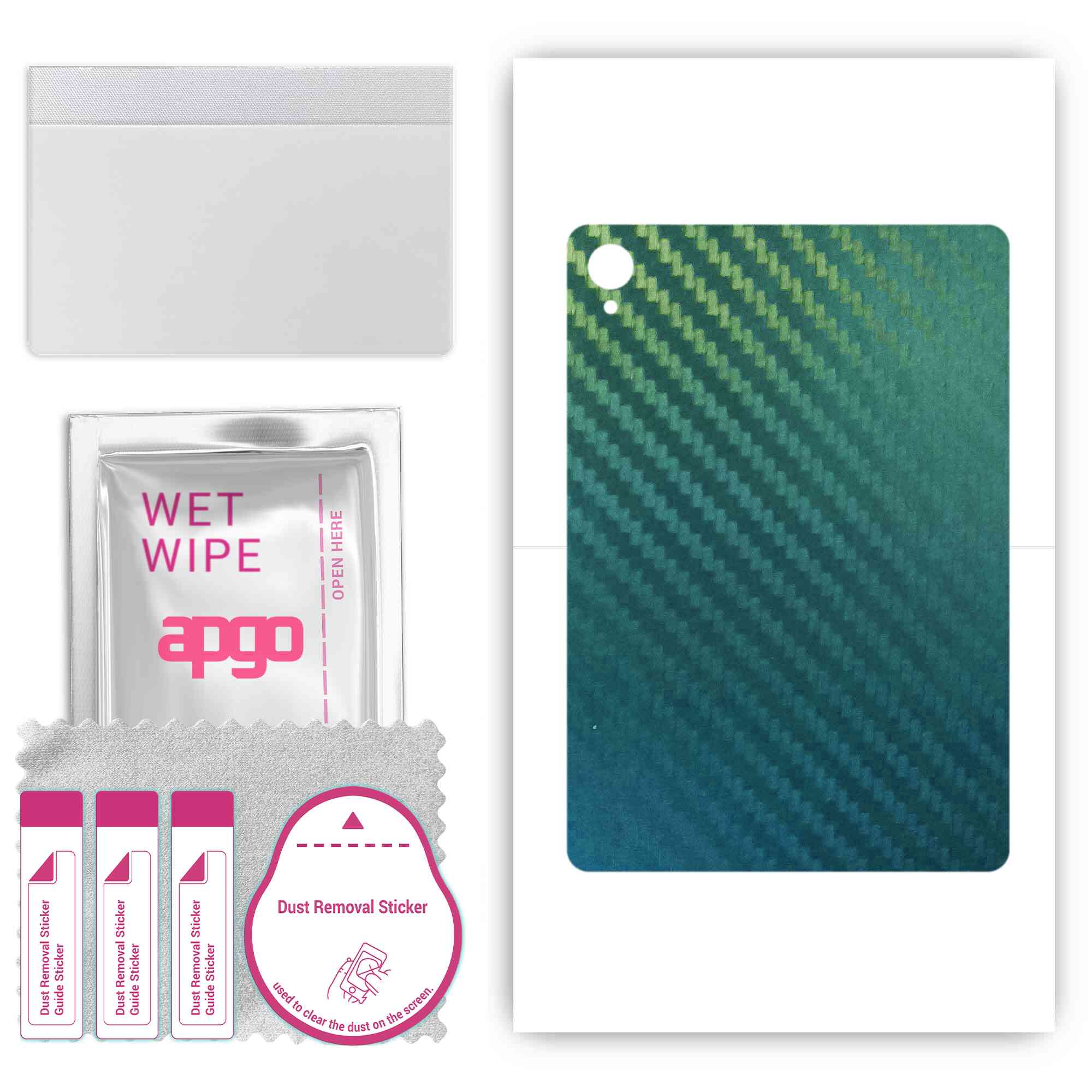 

apgo Protective Skin Sticker for the back compatible with Teclast M40 Air, Wrap Film, Foil, Vinyl - Pattern Carbon Chameleon CAKA1