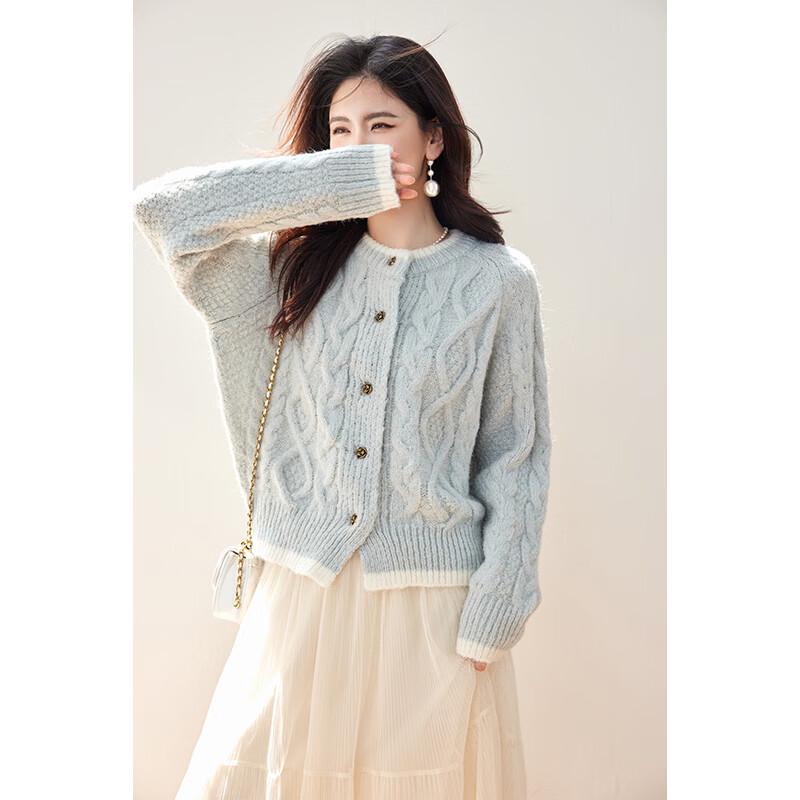 Langsha Women's Cozy Cable-Knit Cardigan