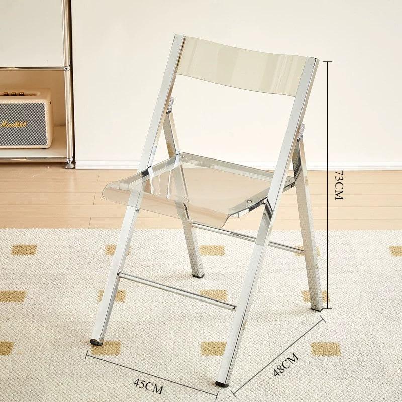 Folding Dining Chair Portable Comfortable Aesthetic Modern Dining Chairs Relaxing Backrest Chair Home Living Room Furnitures
