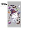 Home Window Ornaments Halloween Cartoon Cling Stickers, Ghost Pumpkin Candy Glass Decals, Self-Adhesive Removable Party Venue Backgrounds Art