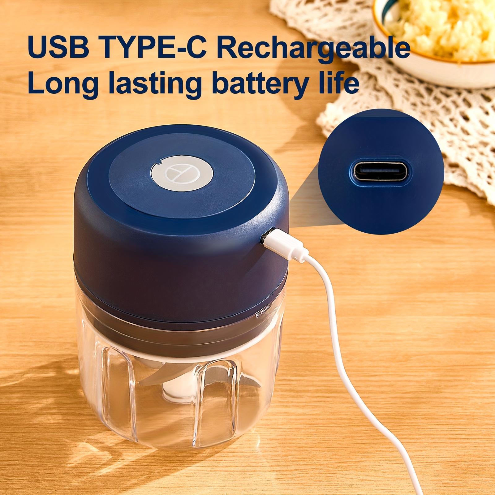 

Портативний електричний кухонний комбайн для дитячого харчування, часнику та подрібнення м яса. Сучасний кухонний інструмент 100ml синій