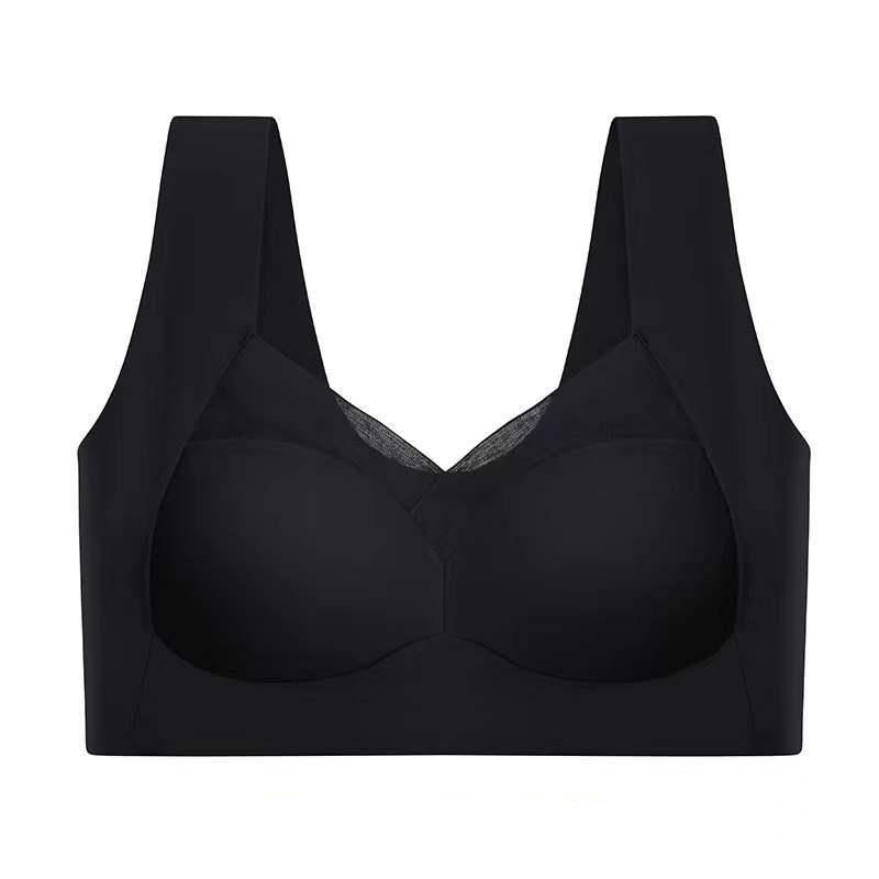 One-piece Fixed Latex Cup Traceless Ice Silk Thin Style Beautiful Back Wrap Chest No Underwire Sports Wipe Bra