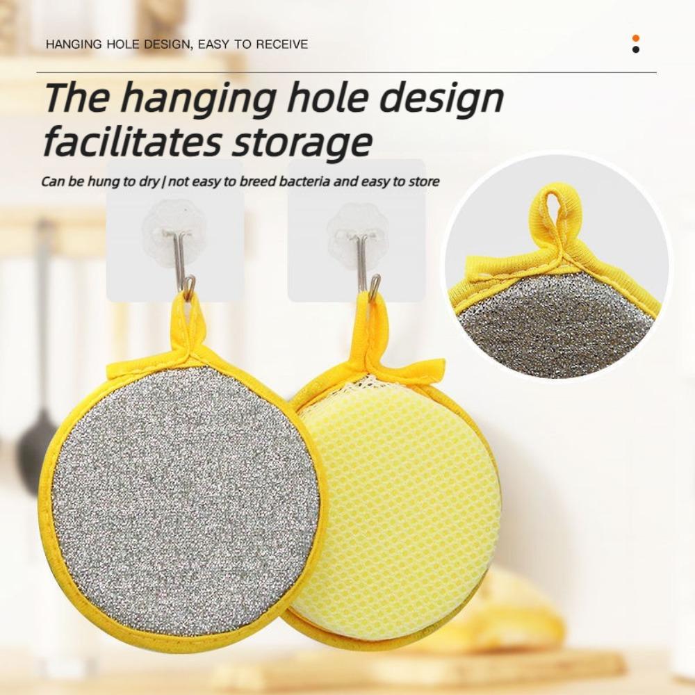 Reusable Double Side Dishwashing Sponge Kitchen Cleaning Pad for Pot Pan Bowl Dish Wash Scrubber Household Tool Set Kit