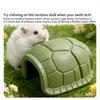 Hamster Teething Toys Turtle Shell Shape Toy Natural Hamster House For Chewing Play Chinchilla Gerbil Small Animal Cage Boredom