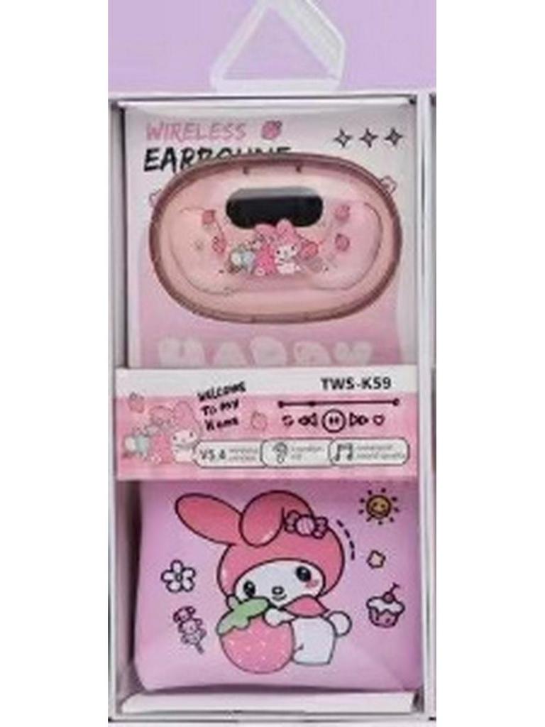 2025 TWS-K59 Bluetooth 5.3 Earphones with Cartoon Coin Purse Wireless Sleep Design